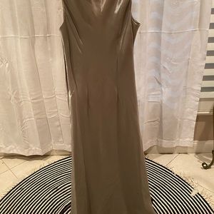 Champagne shimmery floor length gown
